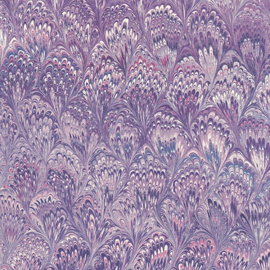 Purple Marbeled Feathers Italian Print Paper ~ Carta Fiorentina Italy